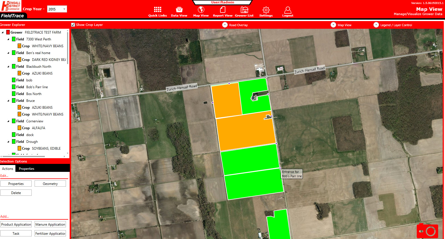 FieldTrace Map